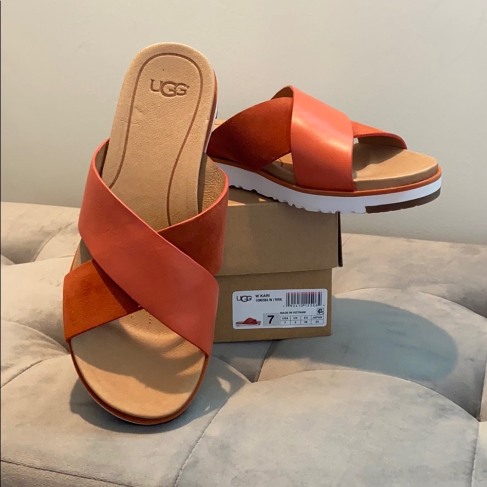 Size 7 Ugg Kari sandals *New in box* *Never worn*